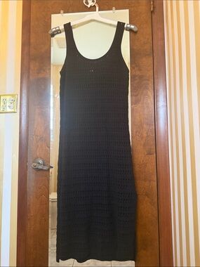 Old Navy Black Crochet Maxi Dress